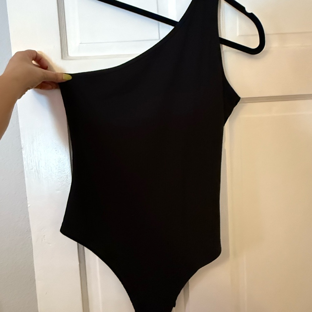 Black One-Shoulder Women’s One Piece
